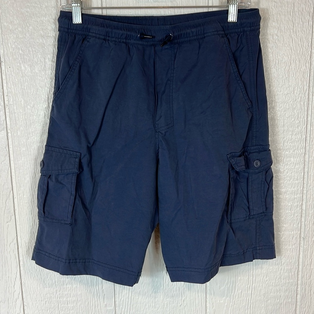 Boys First Wave Navy Blue Cargo Shorts Size 18 20